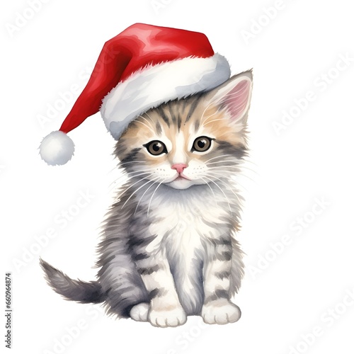 cat with santa hat © Andrej