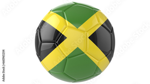  Jamaica flag football on transparent background