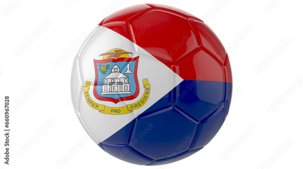 Obraz premium Saint Martin flag football on transparent backgroound