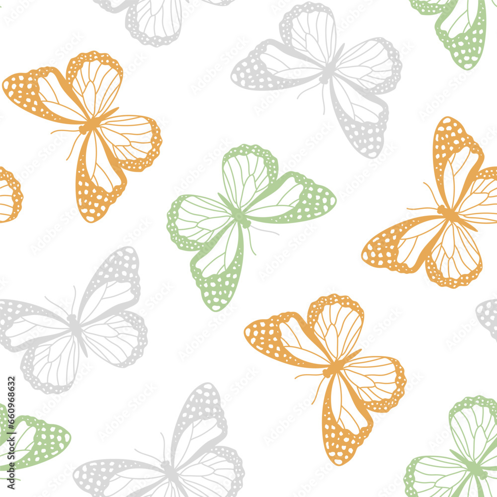 Seamless pattern with colorful butterfly Seamless pattern with colorful butterfly