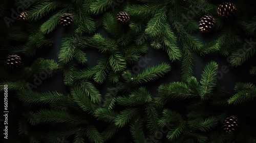 Texture background in the form of branches from Christmas trees. New Year's mood concept.