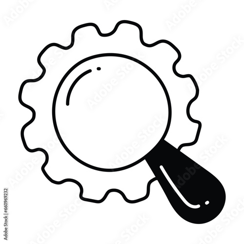 Search engine Optimization doodle Icon Design illustration. Science and Technology Symbol on White background EPS 10 File