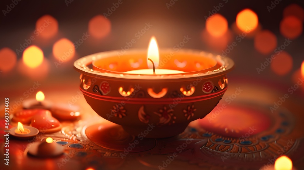 Diwali lights celebration background, hindu festival, india, diya lamp