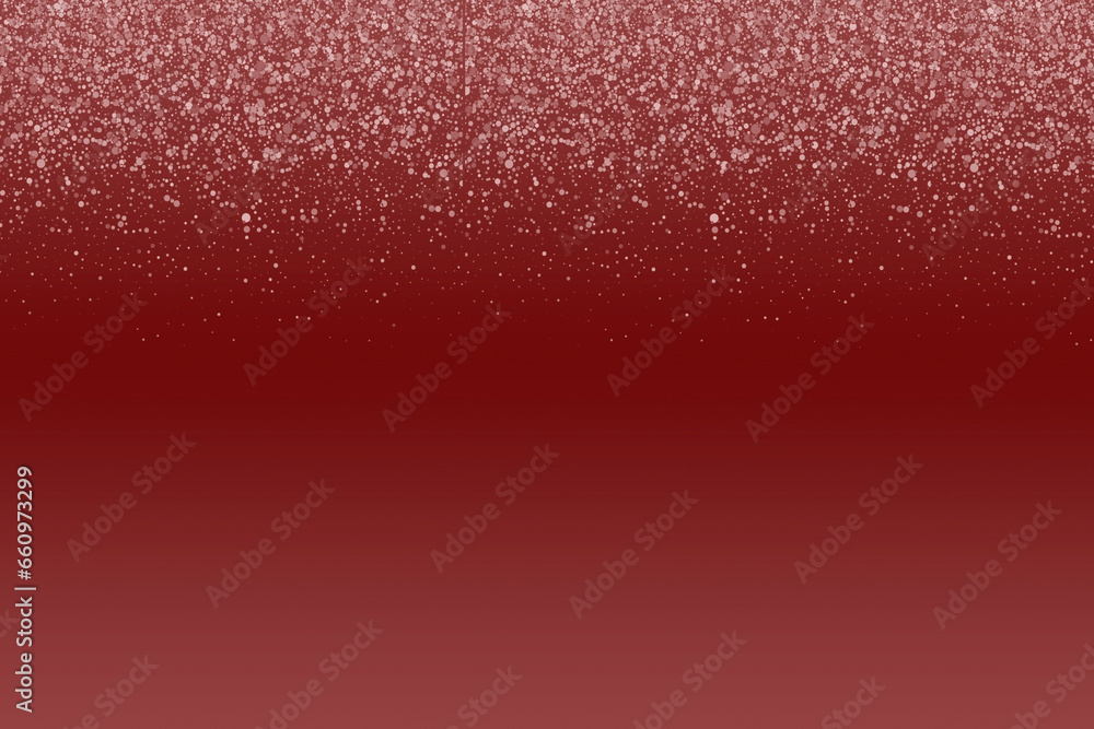 red Christmas background with snow ,festive backdrop for greeting cards
