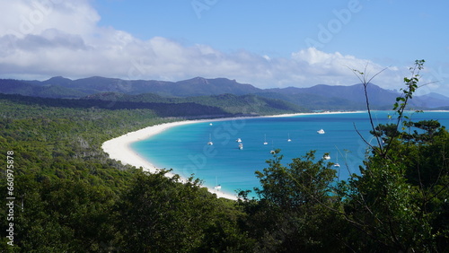 Photography white haven beach view from the mountain
