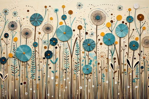 Fototapeta Naklejka Na Ścianę i Meble -  Watercolor floral background. Hand painted watercolor flowers on white background.