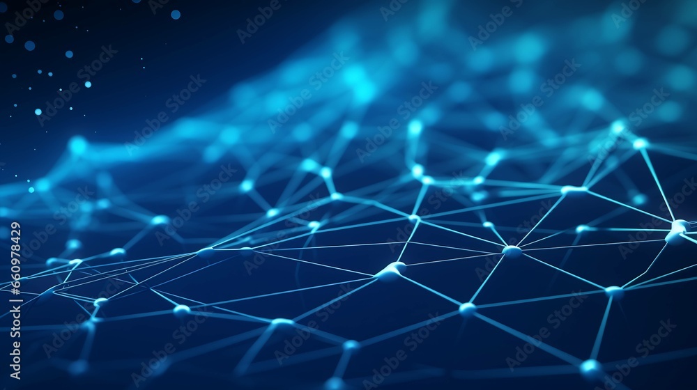Obraz premium Abstract, abstract background, cloud computing, communication, data, blue background, connecting Dots, connection, connection background, Data