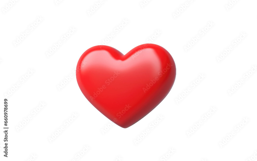 3D Illustration Red Heart on isolated background