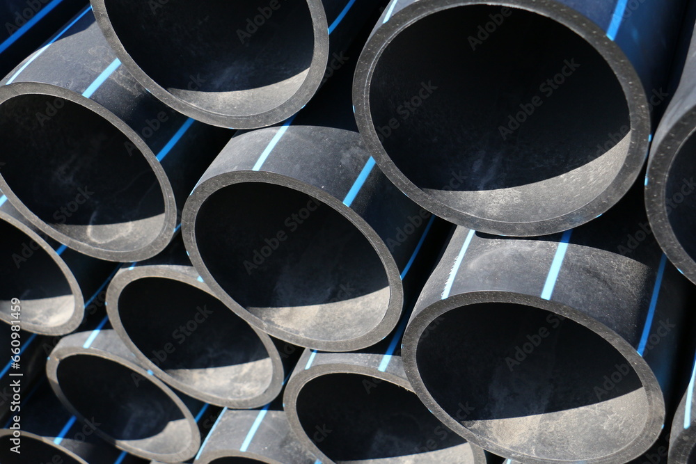 PE pipe plant, Industrial PE pipeline for gas and water. HDPE pipe, Polyethylene PE100 pipe. Polyethylene pipe plant PE pipe plant, Industrial PE pipeline for gas and water. HDPE pipe, Polyethylene PE100 pipe. Polyethylene pipe plant