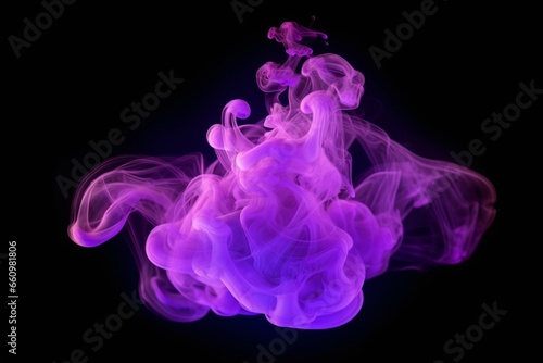 enigmatic art of purple vapor as 3D rendered neon backdrop. Generative AI