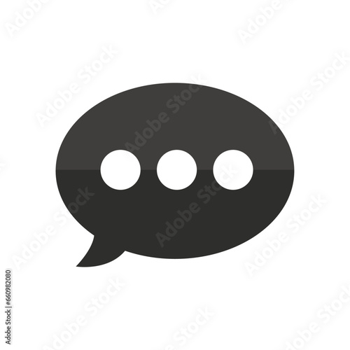 black chat bubble icon vector illustration