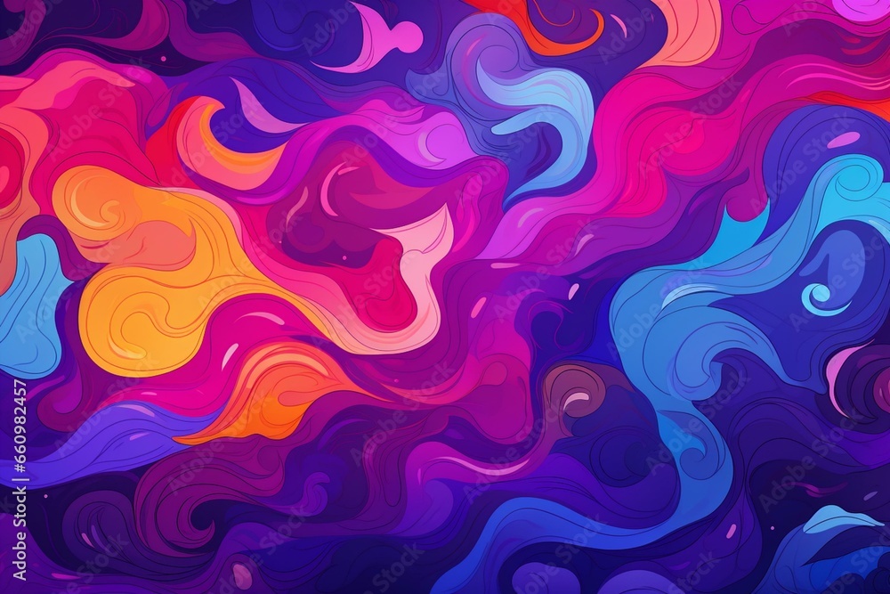 colorful purple background. Generative AI