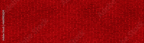 Bright red seamless soft corduroy pattern. Velor vector texture. Abstract ribbed background.