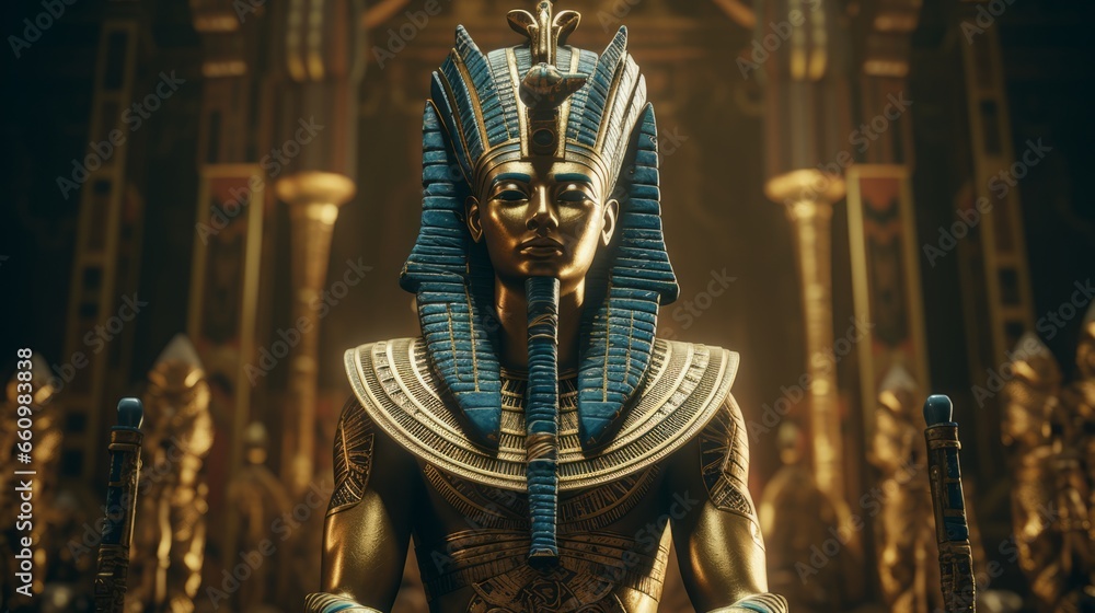 Amun - The egyptian god of creation.generative ai
 - obrazy, fototapety, plakaty 