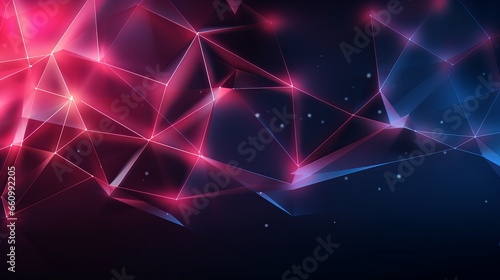 Photo of abstract shapes on a dark background in vibrant pink and blue colors