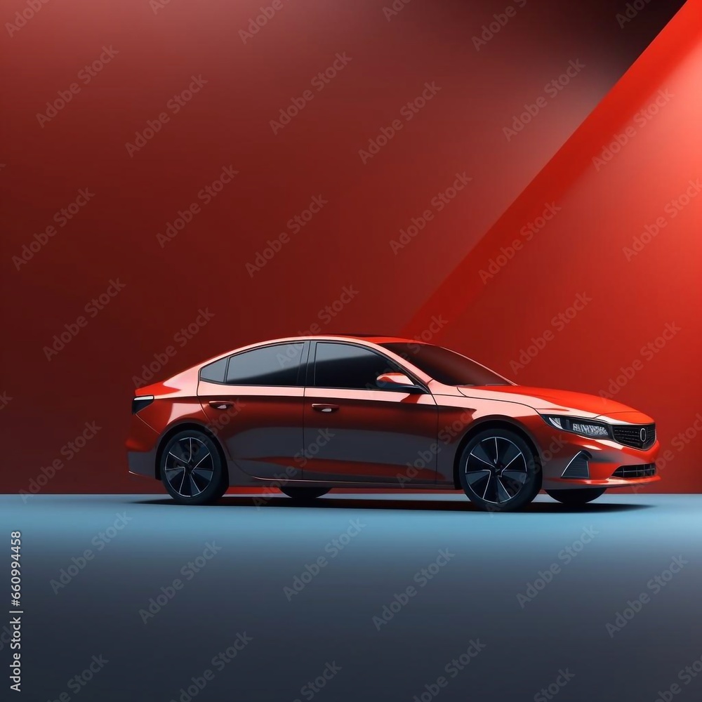 Naklejka premium red sports car
