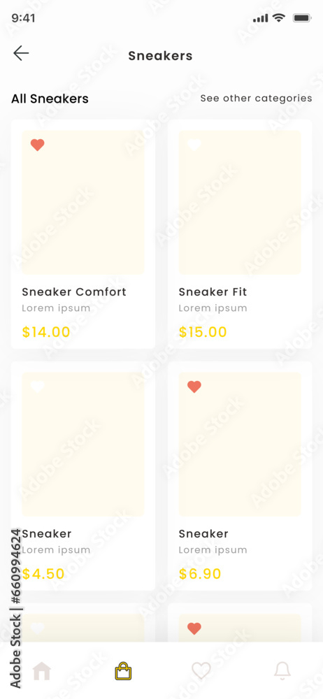 Sneaker Store, Boots Online Shop and Shoes ecommerce Mobile App UI Kit Template Sneaker Store, Boots Online Shop and Shoes ecommerce Mobile App UI Kit Template
