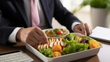 Prioritizing Health in a Businessman's Lunch. Generative AI