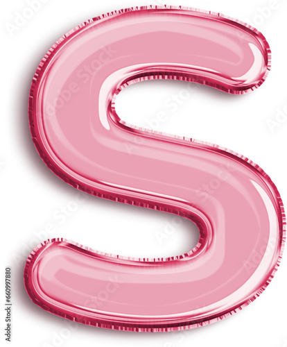 Crimson Foil Balloon Letter S