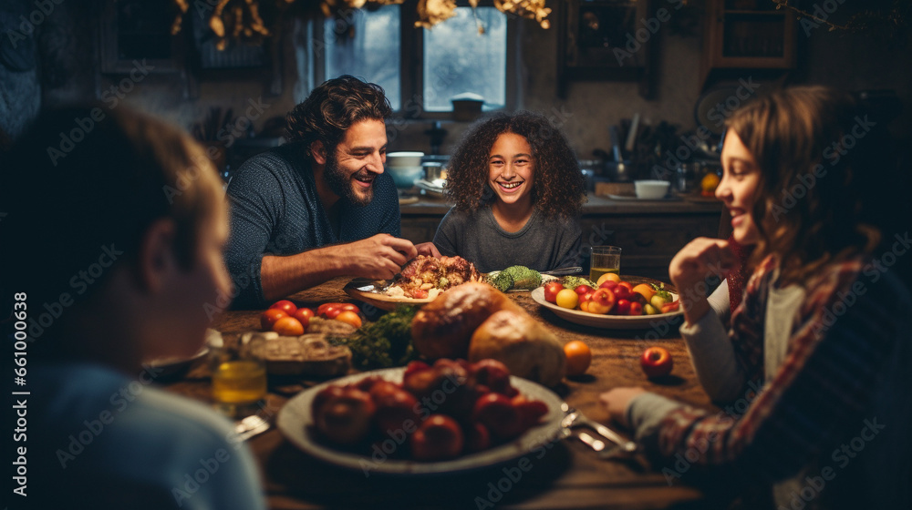 Thanksgiving Bliss: A Family Feast to Remember, Generative AI