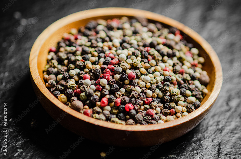 Peppercorn on rustic background. Peppercorn on rustic background.