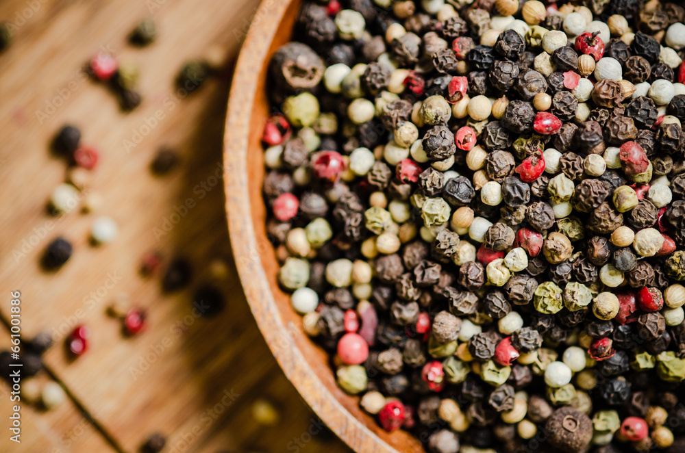Peppercorn on rustic background. Peppercorn on rustic background.