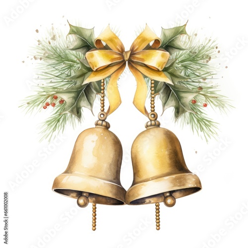 Christmas bells with bow