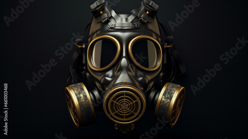 Gas mask. Environmental disaster, apocalypse, personal safety concept