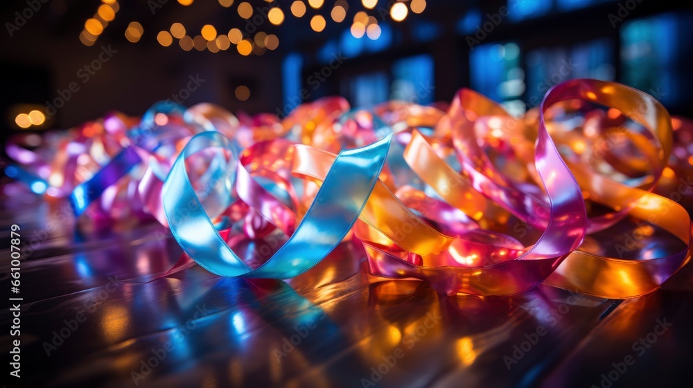 Party streamers Colorful ribbons Streamer frenzy , Background Image