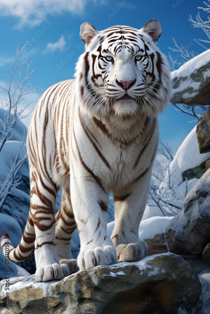 white tiger portrait