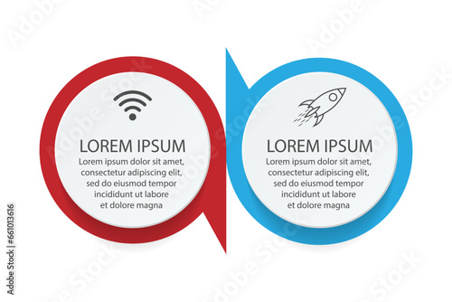 infographic template design, minimalist concept, interconnected circles with 9 steps, lines and colors in each step, good for your business presentation