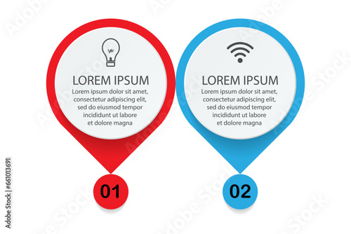 infographic template design, minimalist concept, interconnected circles with 9 steps, lines and colors in each step, good for your business presentation