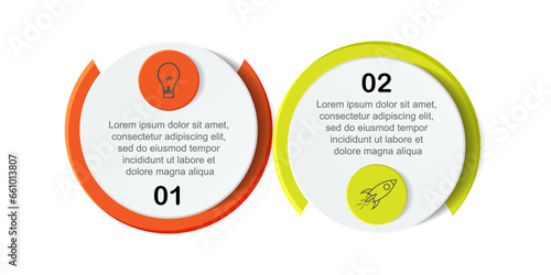 infographic template design, minimalist concept, interconnected circles with 9 steps, lines and colors in each step, good for your business presentation