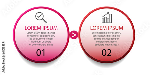 infographic template design, minimalist concept, interconnected circles with 9 steps, lines and colors in each step, good for your business presentation