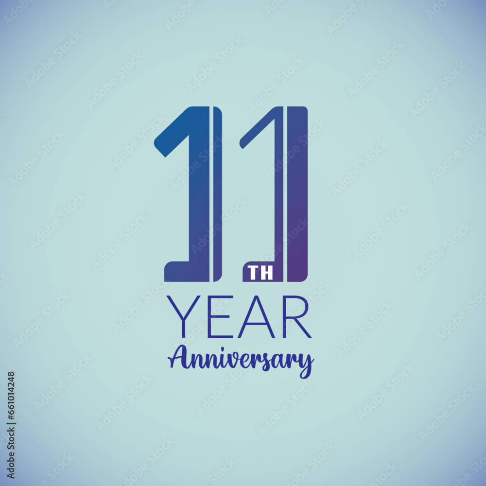 11 Years Celebration logo Template Design 11 Years Celebration logo Template Design