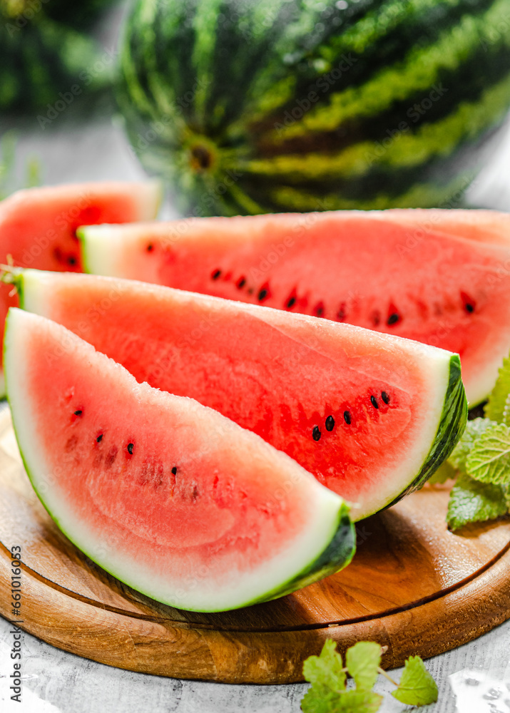 Sliced fresh watermelon. Sliced fresh watermelon.