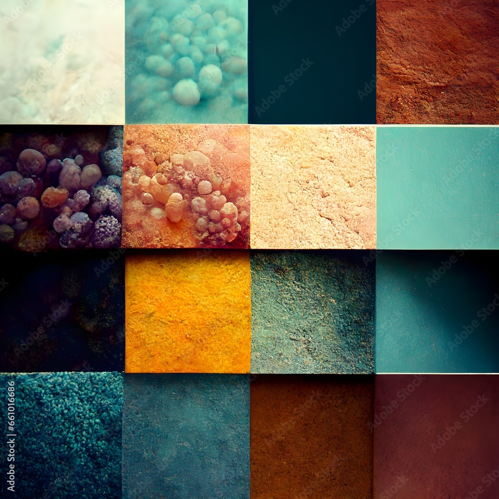 globs cool colors overlap texture imbalance asymmetrical contrast grain  - obrazy, fototapety, plakaty 