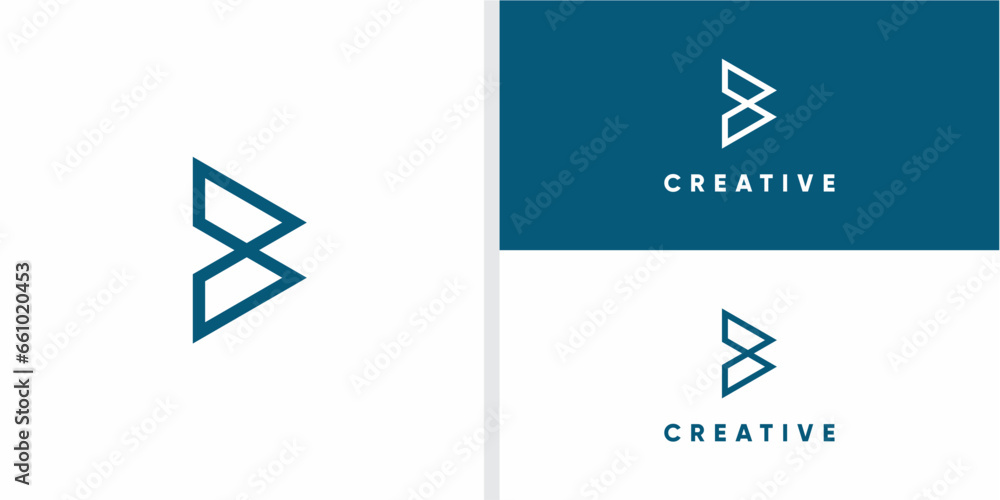 infographic design elements with letter b creative simple logo  - obrazy, fototapety, plakaty 