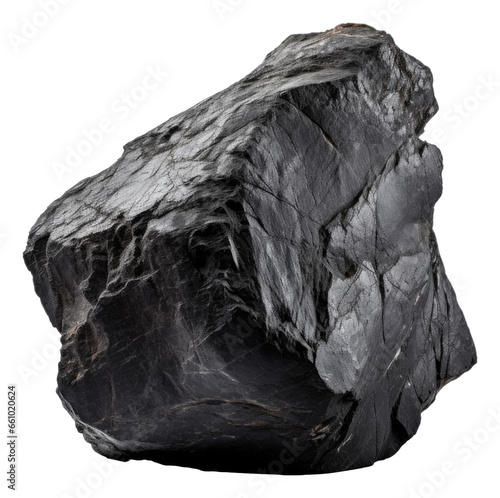 Black stone isolated.