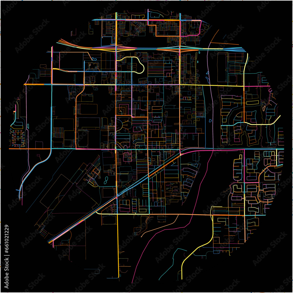 Colorful Map of Avondale, Arizona with all major and minor roads.