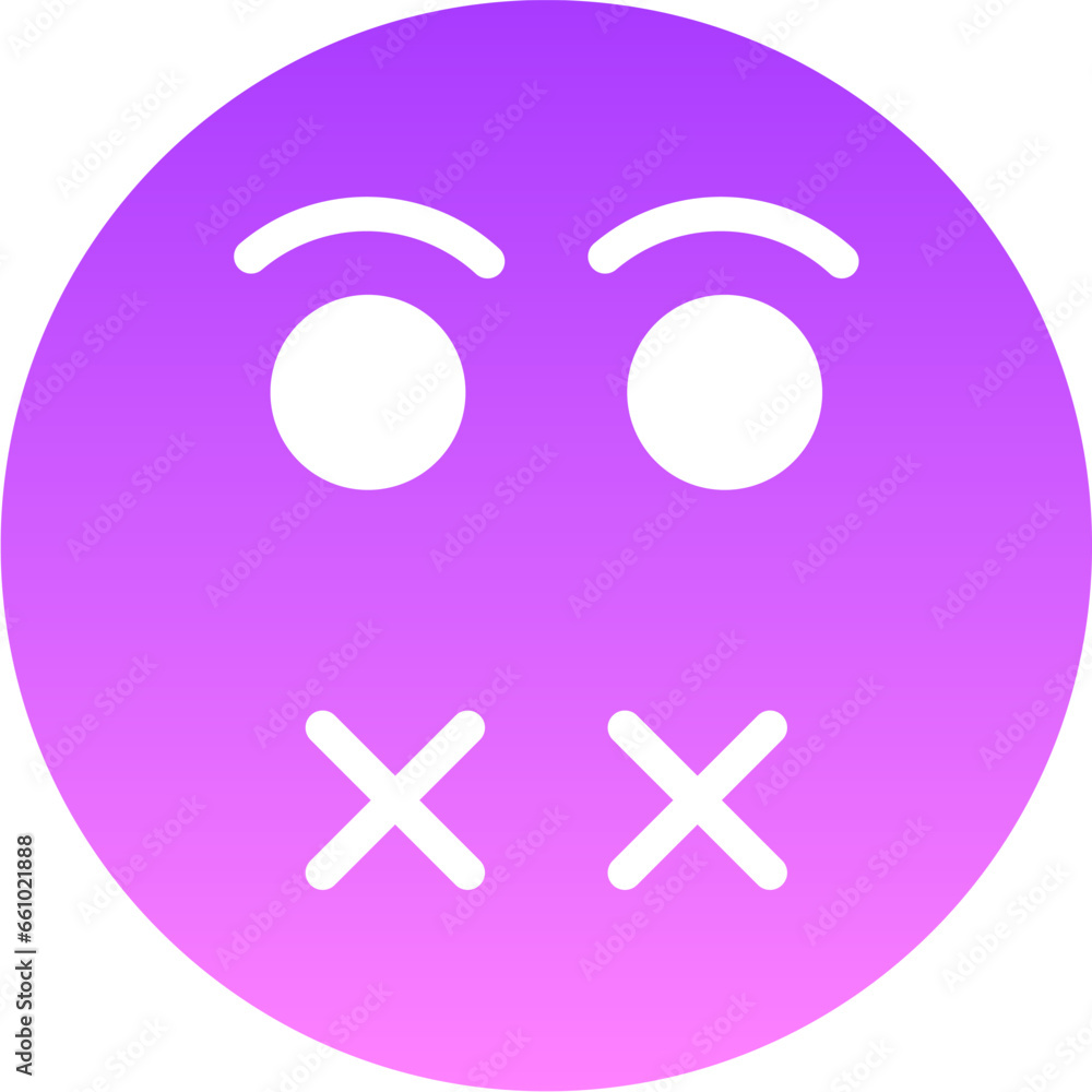 silent Glyph Gradient Icon pictogram symbol visual illustration silent Glyph Gradient Icon pictogram symbol visual illustration