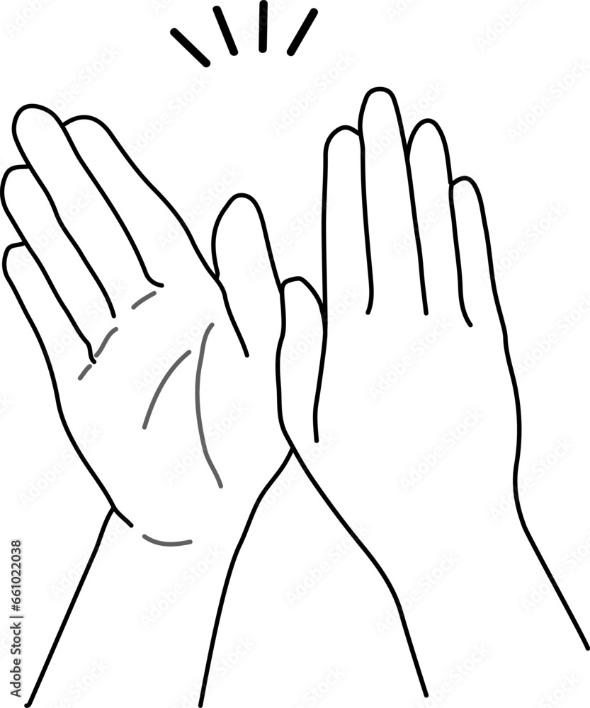 Fototapeta premium ハイタッチをする2つの手