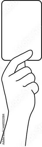カードを出す手のイラスト