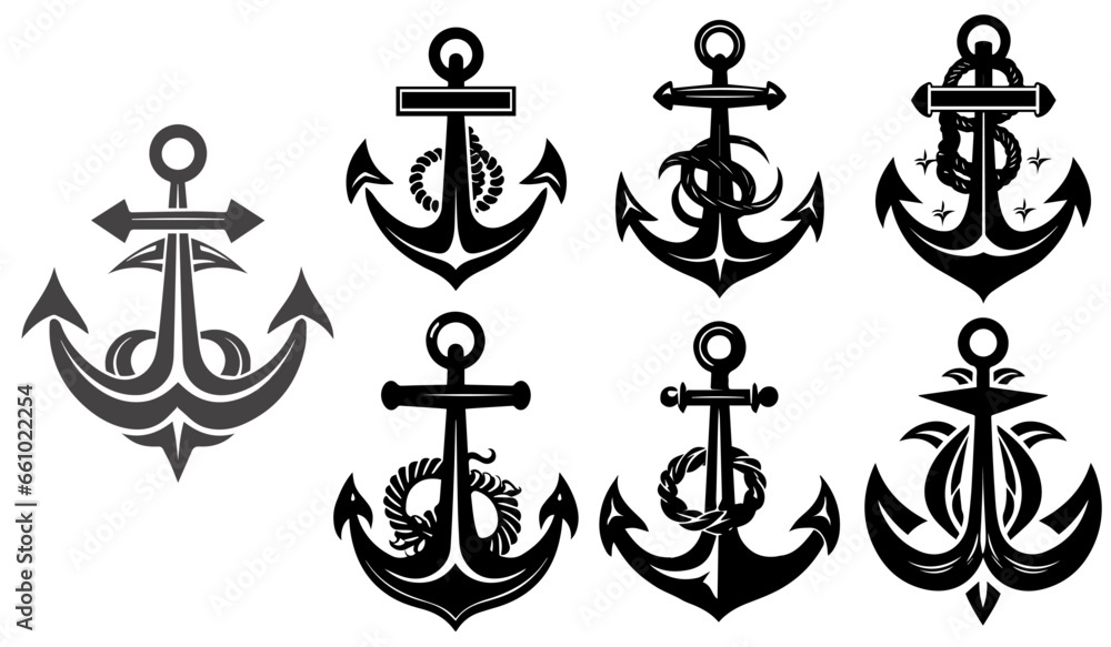 set of sailor anchors set of sailor anchors