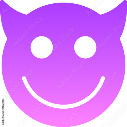 Smiley Emoji Emoticon Glyph Gradient Icon pictogram symbol visual illustration 