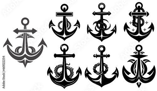set of sailor anchors