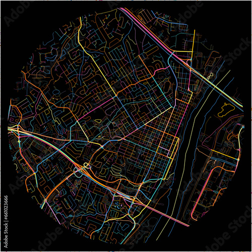 Colorful Map of St-Charles, Missouri with all major and minor roads.