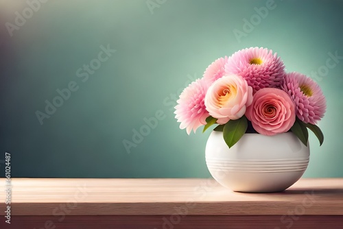 bouquet of flowers in a vase © sehar