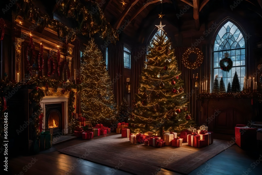 Fototapeta premium A virtual Christmas talent exchange event.