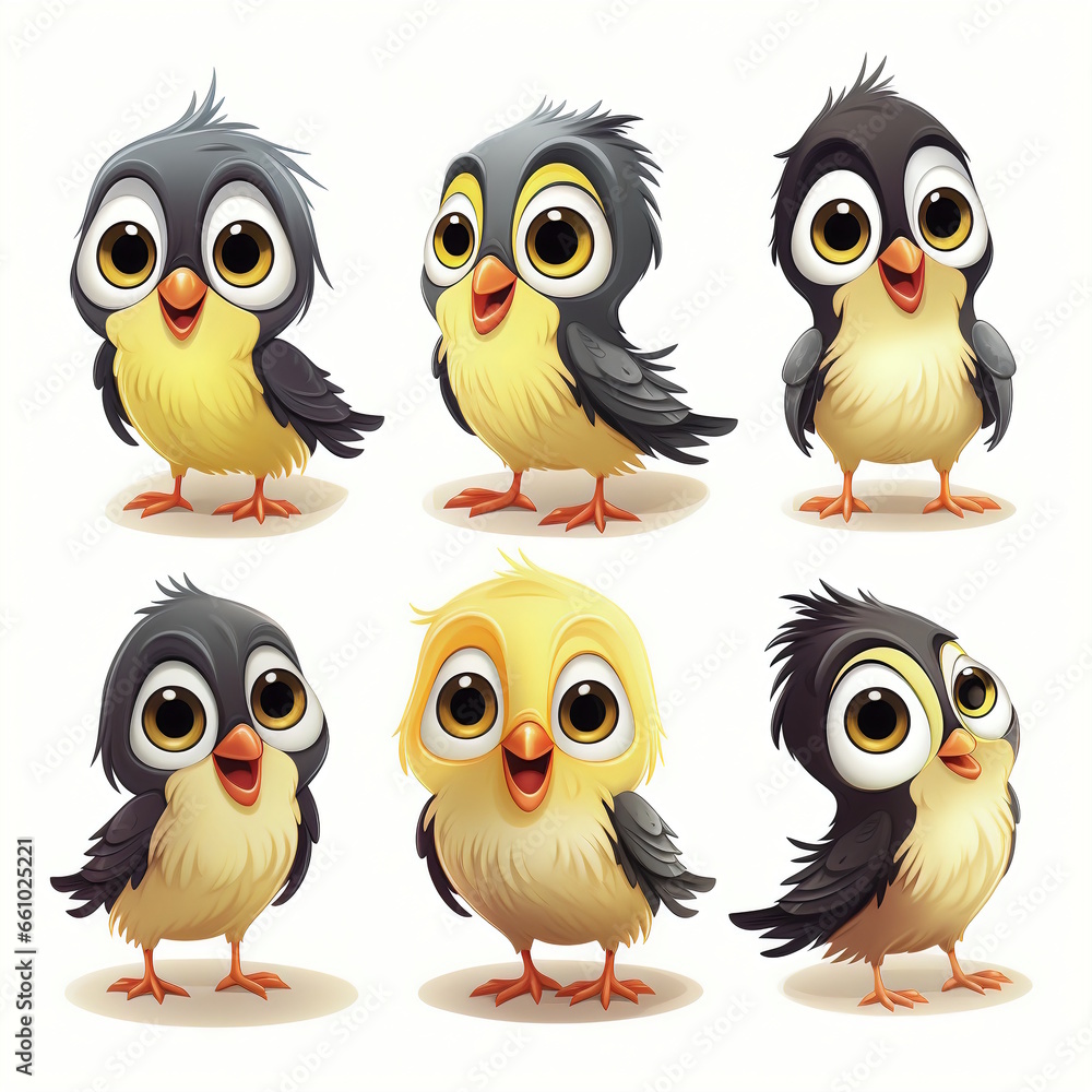 Fototapeta premium Radiant Goldfinch Cartoon - Professional Design